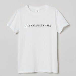 The Vampires Wife x H&M HM White Logo Tee Shirt T-Shirt Top size XS